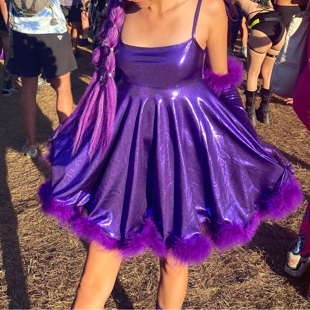SASSYPANTSTHELABEL CUSTOM ONE OF A KIND DRESS W/ GLOVES